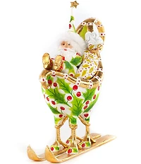 MacKenzie-Childs x Patience Brewster Holiday Collection Dash Away Santa in Sleigh Ornament