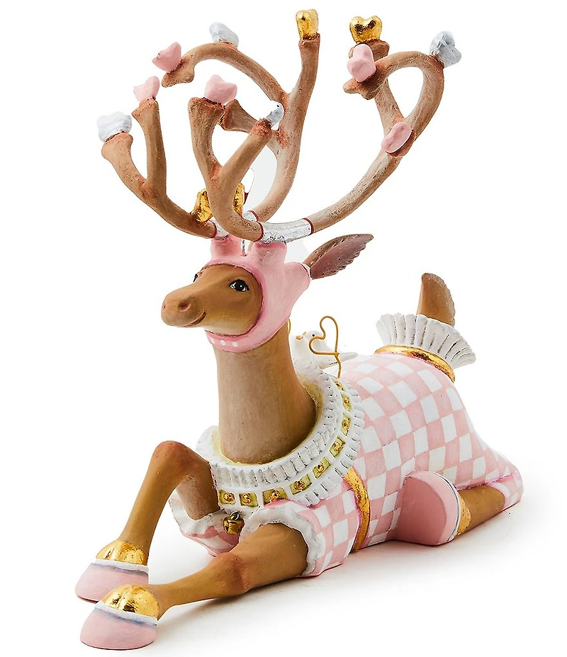 MacKenzie-Childs x Patience Brewster Holiday Collection Dash Away Sitting Cupid Reindeer Figurine