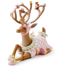MacKenzie-Childs x Patience Brewster Holiday Collection Dash Away Sitting Cupid Reindeer Figurine