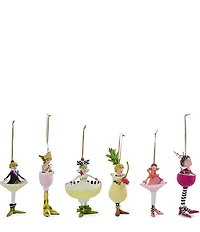 MacKenzie-Childs x Patience Brewster Holiday Collection Mini Cocktail Ornaments, Set of 6