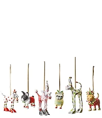 MacKenzie-Childs x Patience Brewster Holiday Collection Mini Dog Ornaments, Set of 6