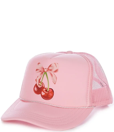 Madley Girls Bow Cherries Trucker Hat