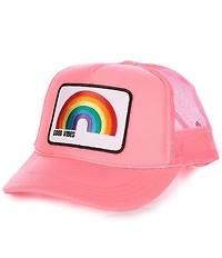 Madley Girls Good Vibes Rainbow Trucker Hat