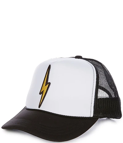 Madley Girls Lightning Bolt Patch Trucker Hat