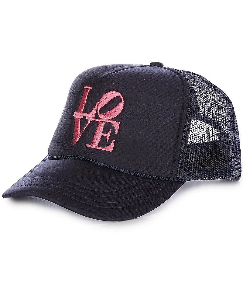Madley Girls Love Embroidered Trucker Hat