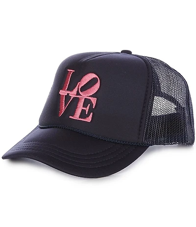 Madley Girls Love Embroidered Trucker Hat