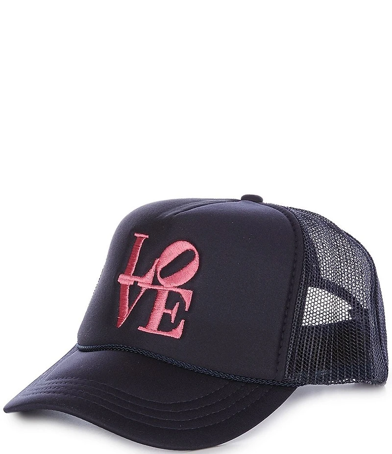 Madley Girls Love Embroidered Trucker Hat