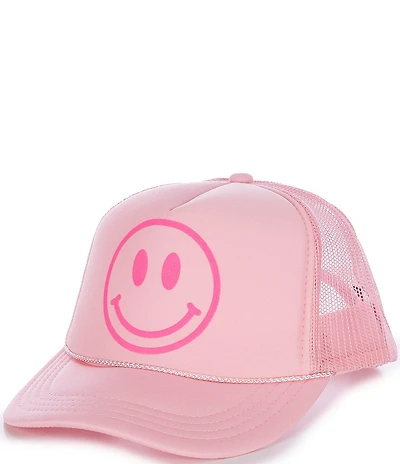 Madley Girls Mono Smiley Face Trucker Hat