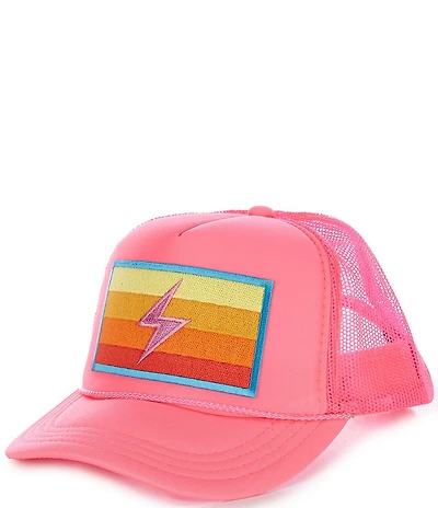 Madley Girls Ombre Bolt Patch Trucker Hat