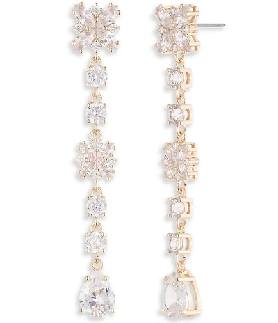 Marchesa Crystal Linear Drop Earrings