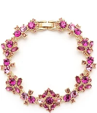 Marchesa Gold Tone Cluster Flex Line Bracelet