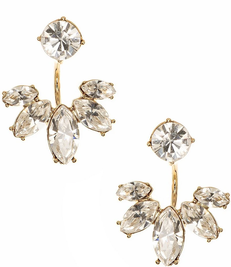 Marchesa Marquis Floater Crystal Ear Jacket Earrings