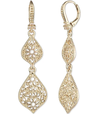 Marchesa Medium Filigree Double Linear Earrings