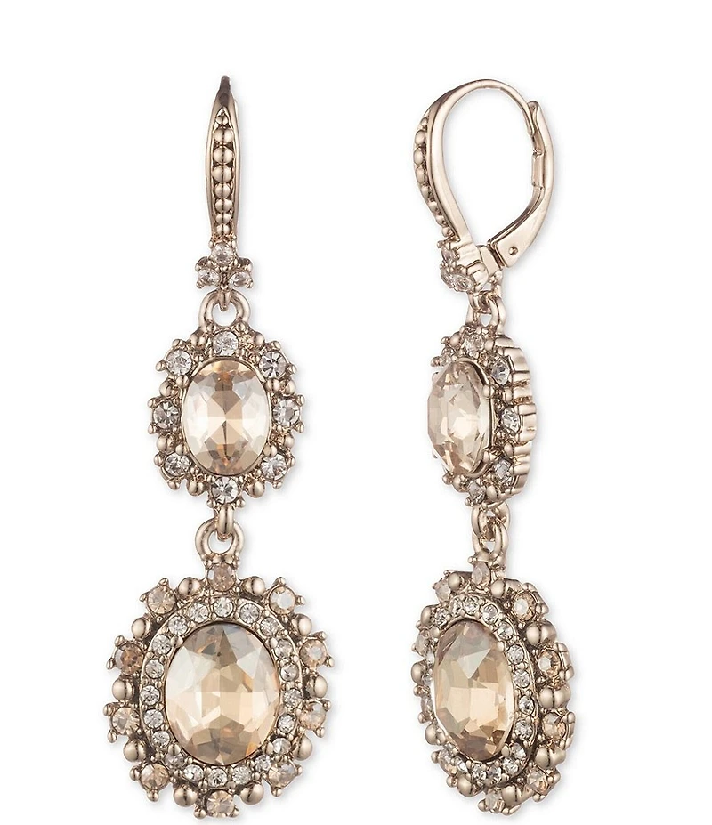 Marchesa Tonal Crystal Double Linear Earrings