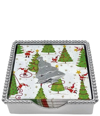 Mariposa Holiday Tree Beaded Collection Napkin Box Set