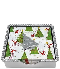 Mariposa Holiday Tree Beaded Collection Napkin Box Set