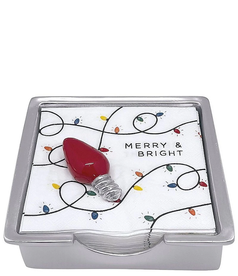 Mariposa Red Bulb Signature Collection Napkin Box Set
