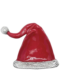 Mariposa Red Enamel Santa Hat Candy Dish