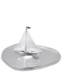 Mariposa White Sailboat Platter