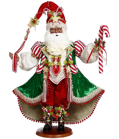Mark Roberts African American Candy Cane And Cookie Santa Figurine