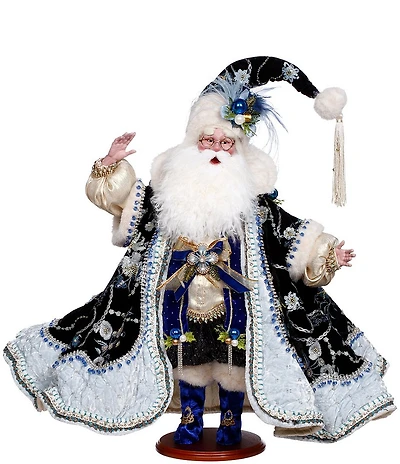 Mark Roberts Blue Suede Shoes Santa Figurine