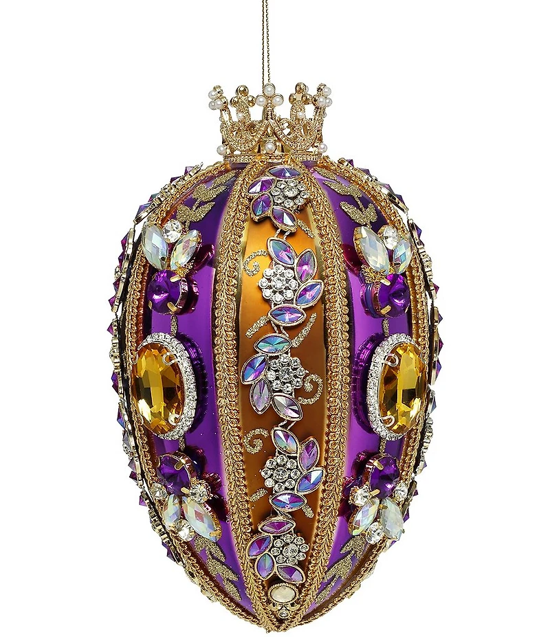 Mark Roberts Faberge Jewel Egg Ornament, Copper/Purple