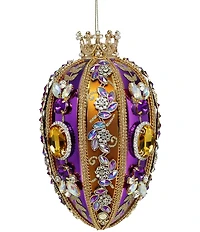 Mark Roberts Faberge Jewel Egg Ornament, Copper/Purple