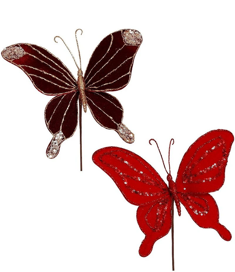 Mark Roberts Fairy Butterfly Stem Pick, Set of 12