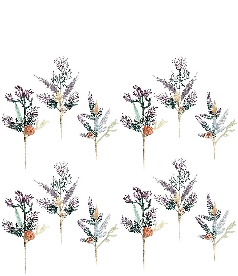 Mark Roberts Fancy with Seashell Spray Pick, Set of 12