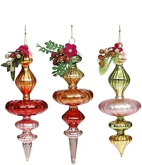 Mark Roberts Floral Finial Ornament, Set of 6
