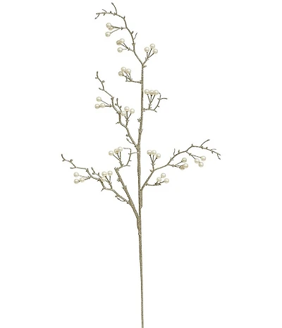 Mark Roberts Glitter Branch Pearl Spray, Set of 12