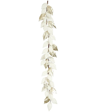 Mark Roberts Glitter/Shinny Magnolia Leaves Garland, Set of 2