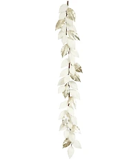 Mark Roberts Glitter/Shinny Magnolia Leaves Garland, Set of 2