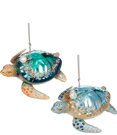 Mark Roberts Holiday Collection Assorted Fancy Turtle Ornament Set, 6-Piece