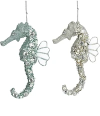 Mark Roberts Holiday Collection Beaded Seahorse Ornament, Set of 12
