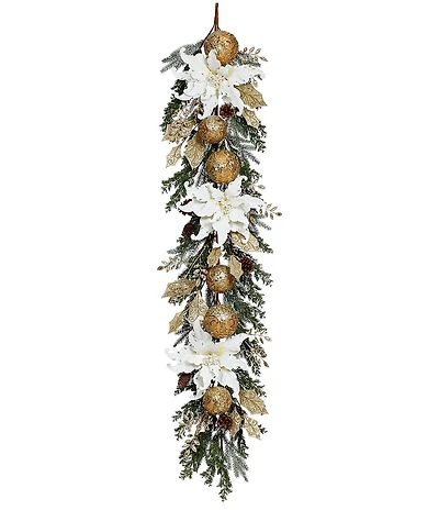 Mark Roberts Holiday Collection Floral Garland 6 Feet