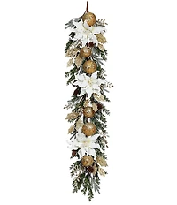 Mark Roberts Holiday Collection Floral Garland 6 Feet