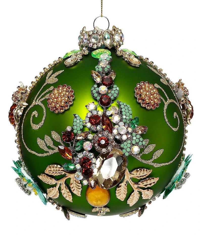 Mark Roberts Holiday Collection Kings Jewel Green Ball Hanging Ornament