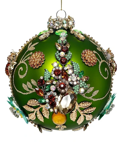Mark Roberts Holiday Collection Kings Jewel Green Ball Hanging Ornament