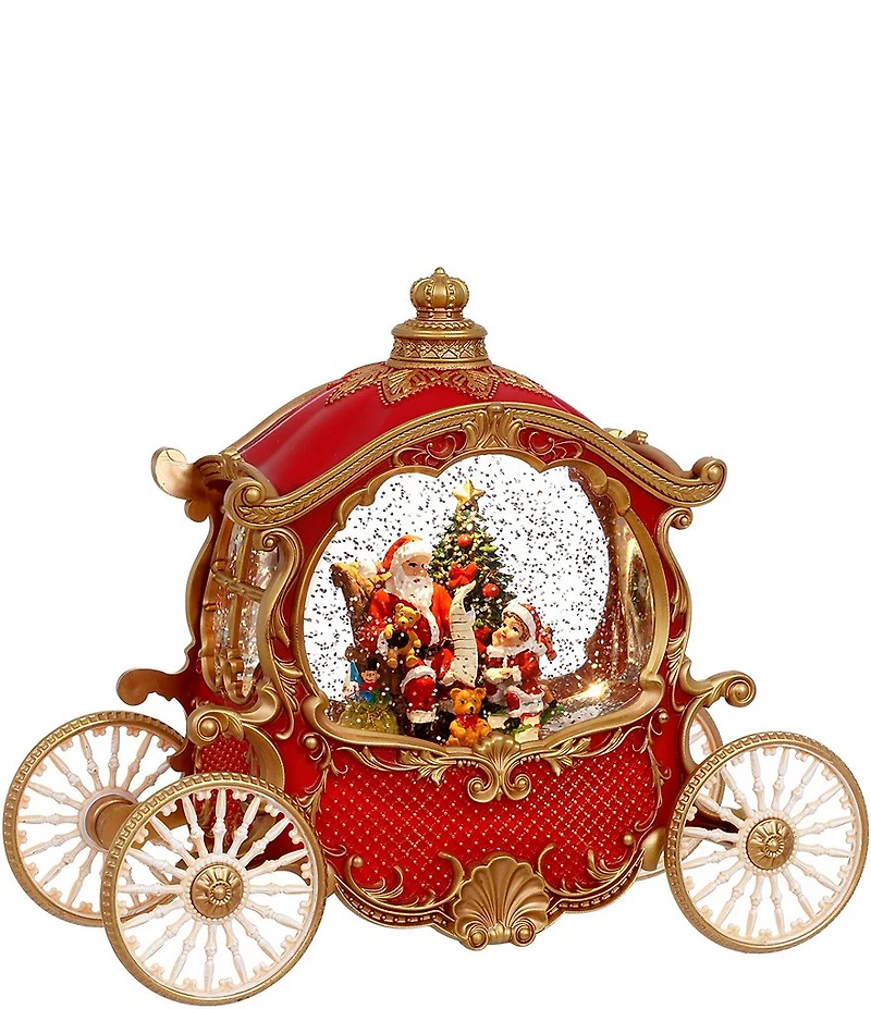Mark Roberts Holiday Collection Musical Carriage with Santa Tabletop Decor
