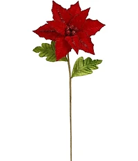 Mark Roberts Holiday Collection Velvet Poinsettia Pick, Set of 12