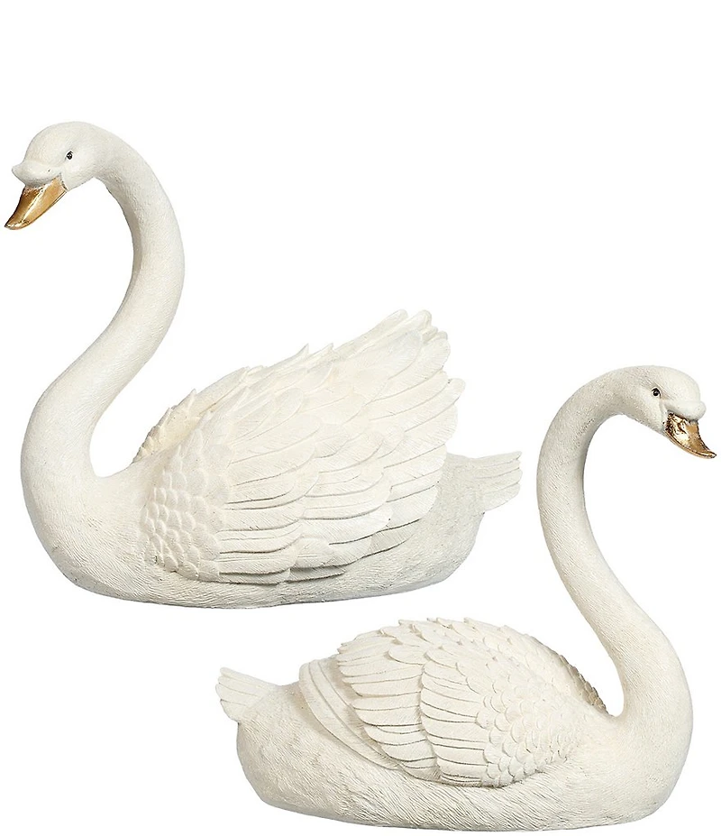Mark Roberts Holiday Swan Figurine, Set of 2