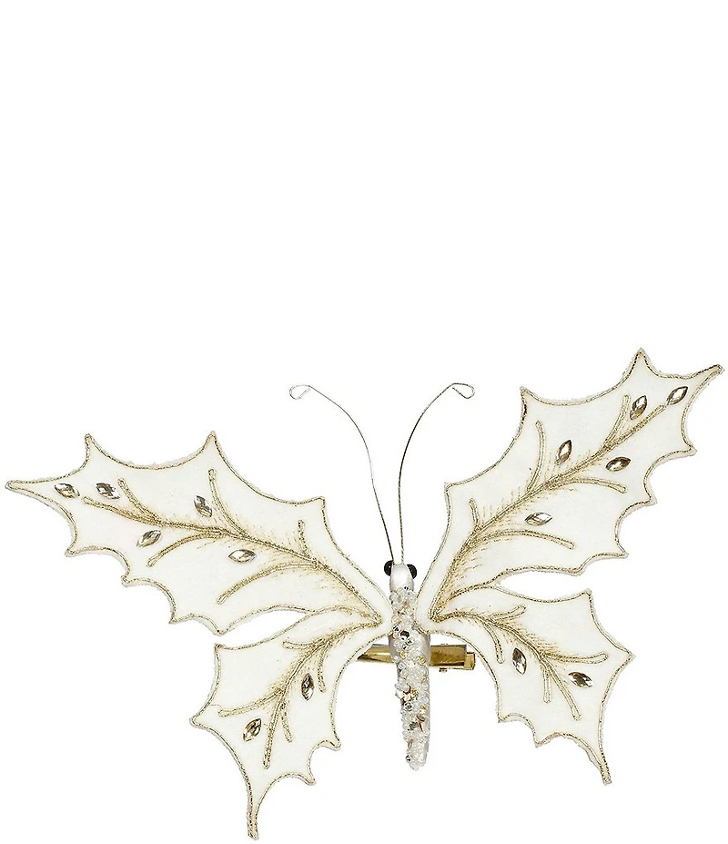 Mark Roberts Holly Butterfly With Clip, Set of 12