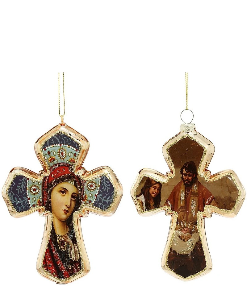 Mark Roberts Holy Family Cross Ornament, Set of 6
