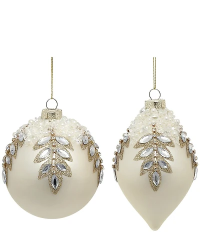 Mark Roberts Jeweled And Pearlized Ornament, Set 6