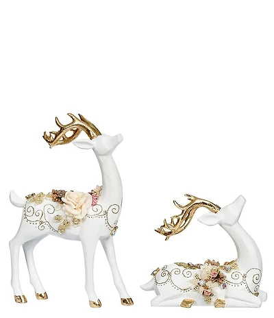 Mark Roberts Jeweled Deer Set Of 2