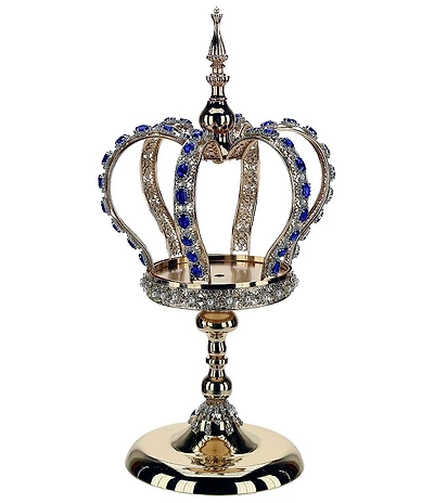 Mark Roberts Jeweled Royal Crown Decor Pedestal - 18 Inches