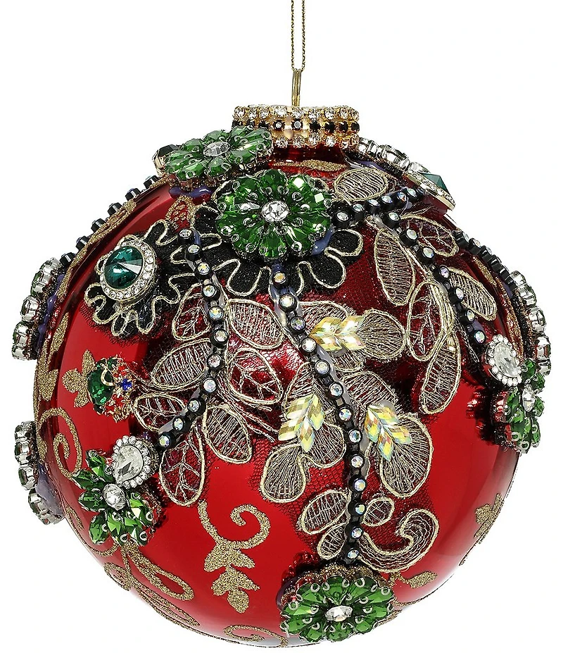Mark Roberts Kings Jewel Ball Ornament, Red