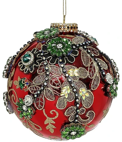 Mark Roberts Kings Jewel Ball Ornament, Red