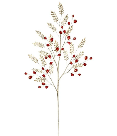 Mark Roberts Leaf Ruby Teardrop Spray, Set of 6